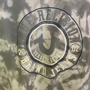 New True Religion Shirt Dress, Grey and White, Size XL.